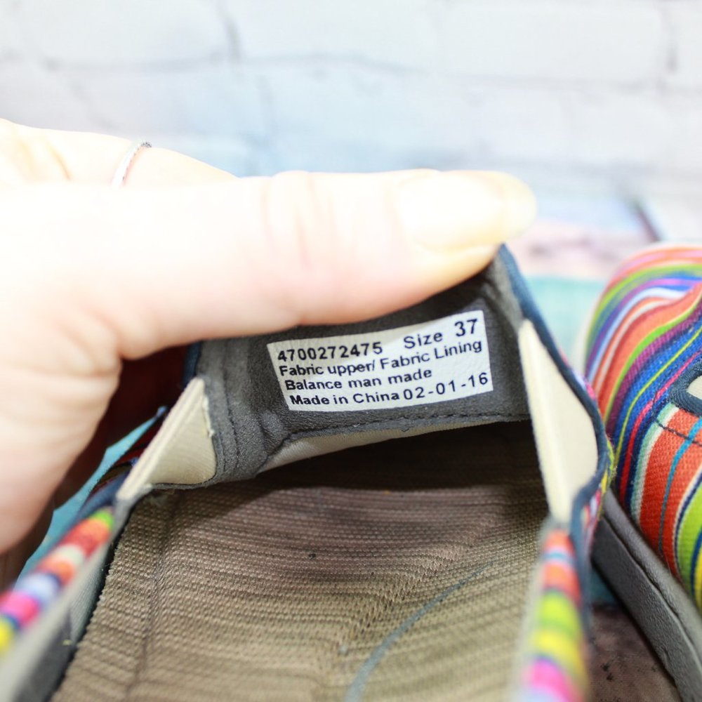 DANSKO Woven Stripe Flat Loafer Sneakers 7 / 37 - Picture 8 of 9